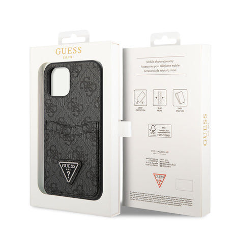 Apple iPhone 12 Kılıf GUESS Çift Kart Bölmeli Kapak
