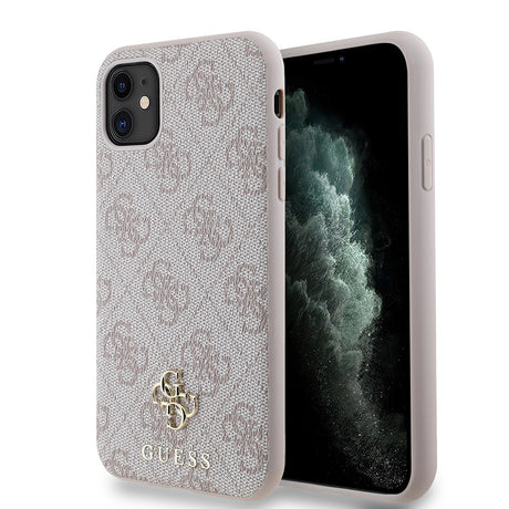 Apple iPhone 12 Kılıf Guess Orjinal Lisanslı M-safe Şarj Özellikli Small 4G Classic Kapak