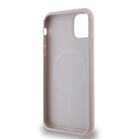 Apple iPhone 12 Kılıf Guess Orjinal Lisanslı M-safe Şarj Özellikli Small 4G Classic Kapak