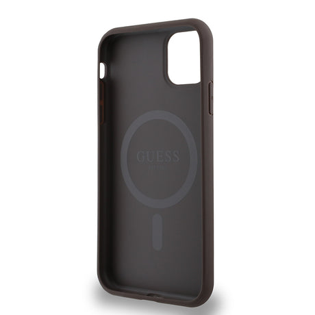 Apple iPhone 12 Kılıf Guess Orjinal Lisanslı M-safe Şarj Özellikli Small 4G Classic Kapak