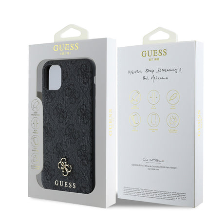 Apple iPhone 12 Kılıf Guess Orjinal Lisanslı M-safe Şarj Özellikli Small 4G Classic Kapak