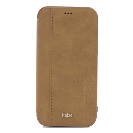 Apple iPhone 12 Kılıf Kajsa Dale Serisi Parallel PU Folio Kapaklı Kılıf