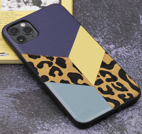 Apple iPhone 12 Kılıf Kajsa Glamorous Serisi Leopard Combo Kapak