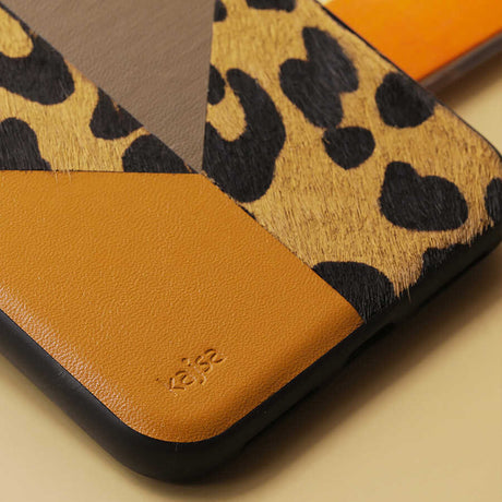 Apple iPhone 12 Kılıf Kajsa Glamorous Serisi Leopard Combo Kapak