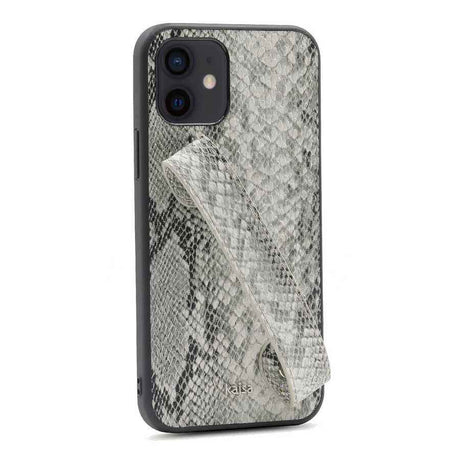 Apple iPhone 12 Kılıf Kajsa Glamorous Serisi Snake Handstrap Kapak