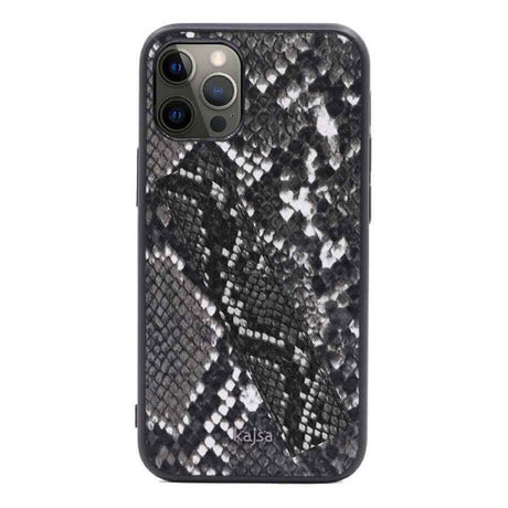 Apple iPhone 12 Kılıf Kajsa Glamorous Serisi Snake Handstrap Kapak