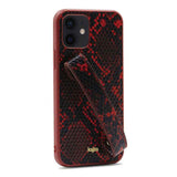 Apple iPhone 12 Kılıf Kajsa Glamorous Serisi Snake Handstrap Kapak