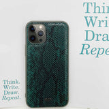 Apple iPhone 12 Kılıf Kajsa Glamorous Serisi Snake Pattern Kapak