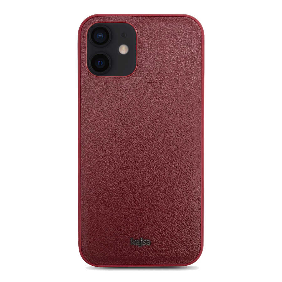Apple iPhone 12 Kılıf ​Kajsa Luxe Collection Hakiki Deri Kapak