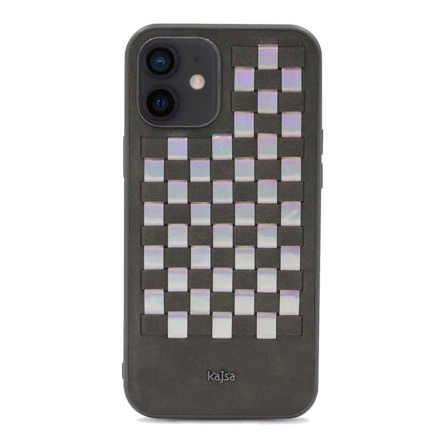 Apple iPhone 12 Kılıf Kajsa Preppie Serisi Spotlight Woven Kapak