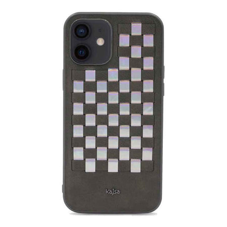 Apple iPhone 12 Kılıf Kajsa Preppie Serisi Spotlight Woven Kapak