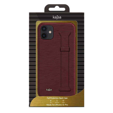 Apple iPhone 12 Kılıf Kajsa Wave Pattern Handstrap Kapak