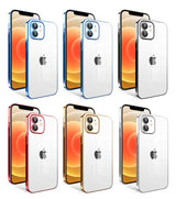 Apple iPhone 12 Kılıf Kamera Korumalı Renkli Çerçeveli Zore Garaj Kapak