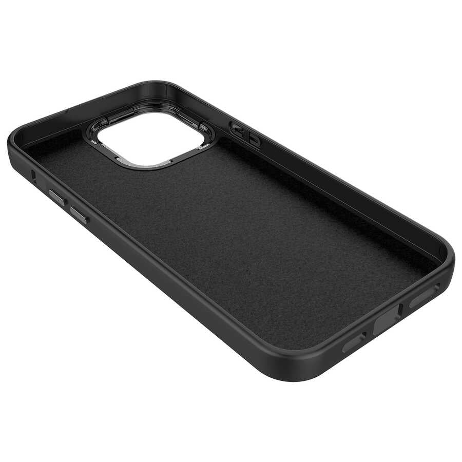 Apple iPhone 12 Kılıf Metal Çerçeve ve Buton Tasarımlı Silikon Zore Luna Kapak