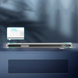 Apple iPhone 12 Kılıf Standlı Şeffaf Silikon Zore L-Stand Kapak