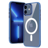 Apple iPhone 12 Kılıf Wireless Şarj Özellikli Zore Krom M-safe Silikon Kapak