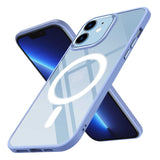 Apple iPhone 12 Kılıf Wireless Şarj Özellikli Zore Krom M-safe Silikon Kapak