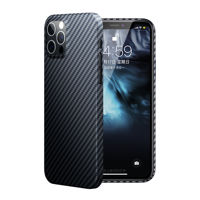 Apple iPhone 12 Pro Kılıf Benks Aramid Karbon Kapak