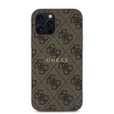 Apple iPhone 12 Pro Kılıf Guess Orjinal Lisanslı M-safe Şarj Özellikli 4G Desen Yazı Logolu Kapak