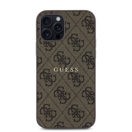 Apple iPhone 12 Pro Kılıf Guess Orjinal Lisanslı M-safe Şarj Özellikli 4G Desen Yazı Logolu Kapak