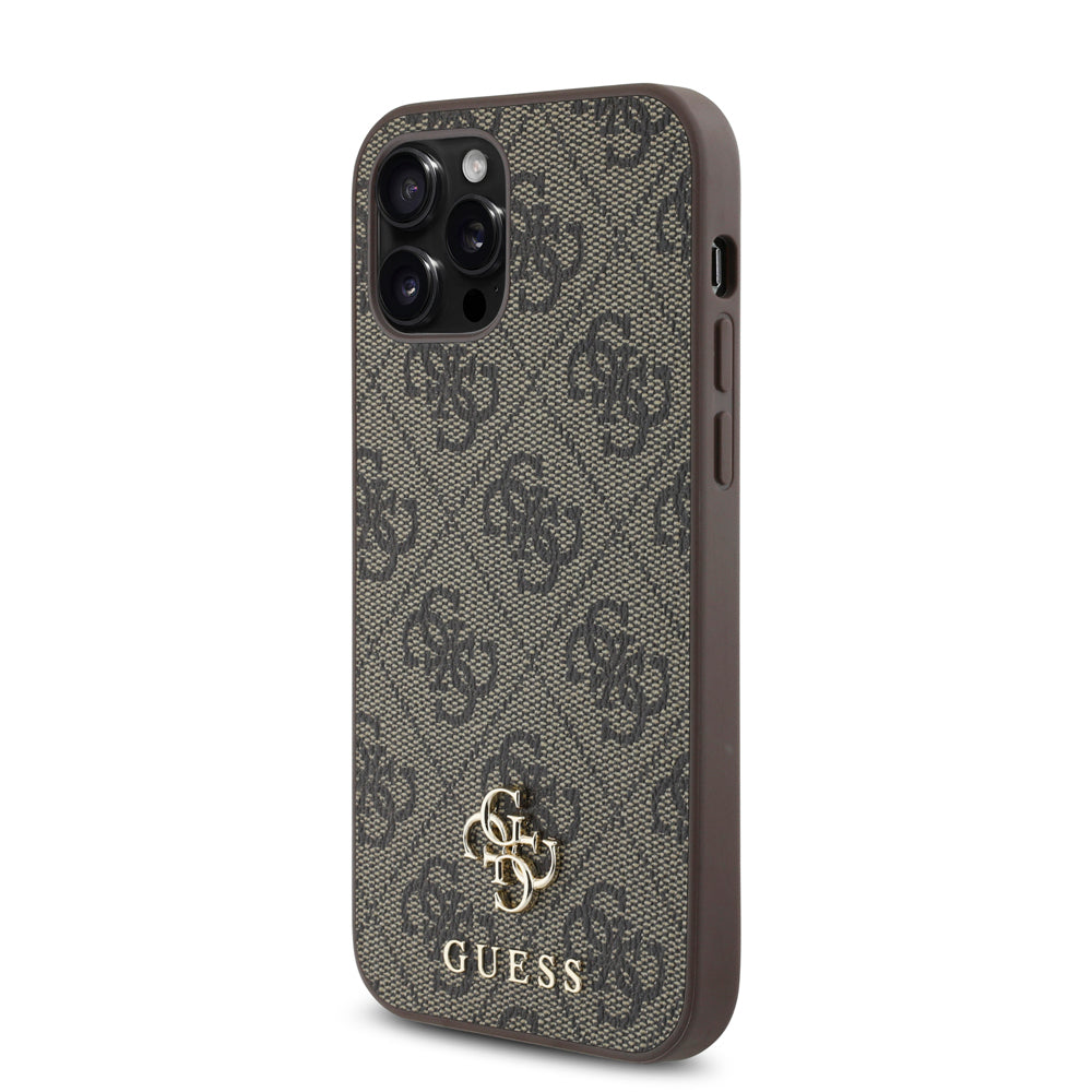 Apple iPhone 12 Pro Kılıf Guess Orjinal Lisanslı M-safe Şarj Özellikli Small 4G Classic Kapak