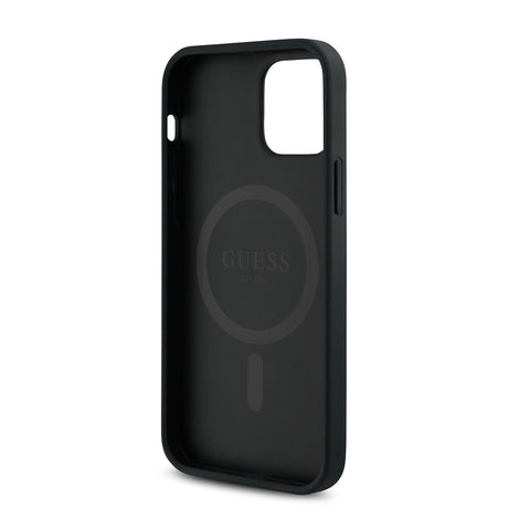Apple iPhone 12 Pro Kılıf Guess Orjinal Lisanslı M-safe Şarj Özellikli Small 4G Classic Kapak