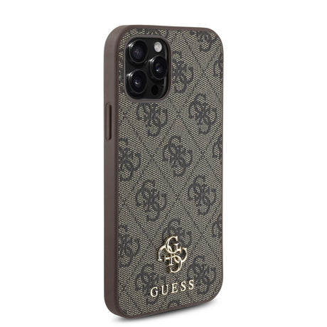 Apple iPhone 12 Pro Kılıf Guess Orjinal Lisanslı M-safe Şarj Özellikli Small 4G Classic Kapak