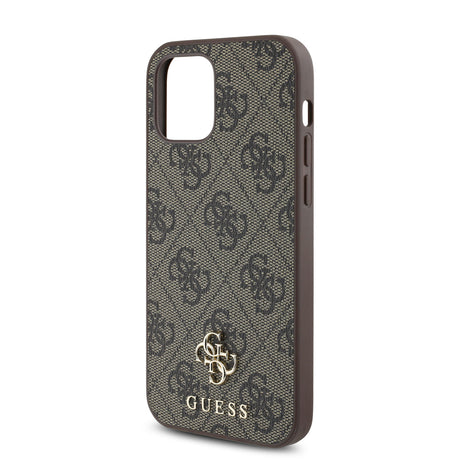 Apple iPhone 12 Pro Kılıf Guess Orjinal Lisanslı M-safe Şarj Özellikli Small 4G Classic Kapak