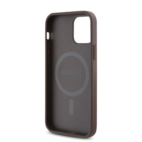 Apple iPhone 12 Pro Kılıf Guess Orjinal Lisanslı M-safe Şarj Özellikli Small 4G Classic Kapak
