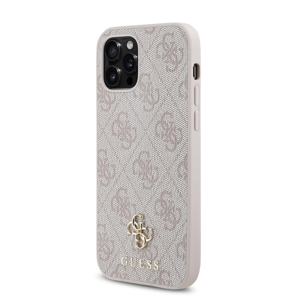 Apple iPhone 12 Pro Kılıf Guess Orjinal Lisanslı M-safe Şarj Özellikli Small 4G Classic Kapak