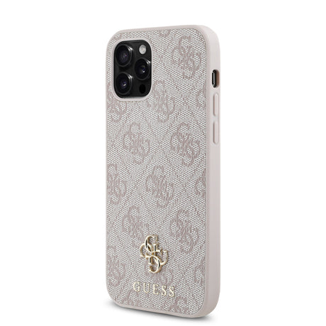 Apple iPhone 12 Pro Kılıf Guess Orjinal Lisanslı M-safe Şarj Özellikli Small 4G Classic Kapak