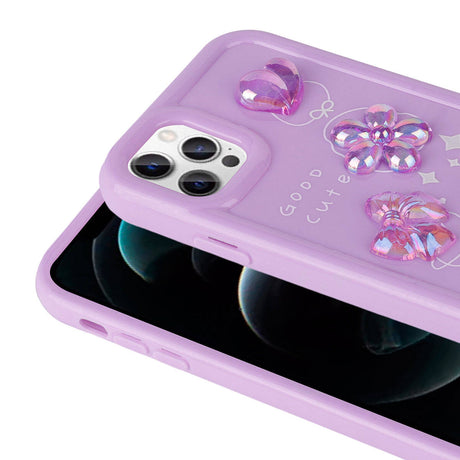 Apple iPhone 12 Pro Kılıf Kabartma Figürlü Parlak Zore Toys Silikon Kapak