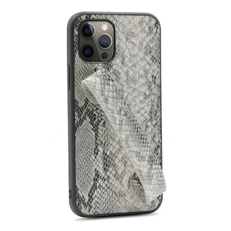 Apple iPhone 12 Pro Kılıf Kajsa Glamorous Serisi Snake Handstrap Kapak