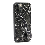 Apple iPhone 12 Pro Kılıf Kajsa Glamorous Serisi Snake Handstrap Kapak