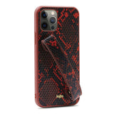Apple iPhone 12 Pro Kılıf Kajsa Glamorous Serisi Snake Handstrap Kapak