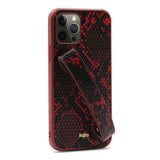 Apple iPhone 12 Pro Kılıf Kajsa Glamorous Serisi Snake Handstrap Kapak