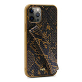 Apple iPhone 12 Pro Kılıf Kajsa Glamorous Serisi Snake Handstrap Kapak