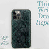 Apple iPhone 12 Pro Kılıf Kajsa Glamorous Serisi Snake Pattern Kapak