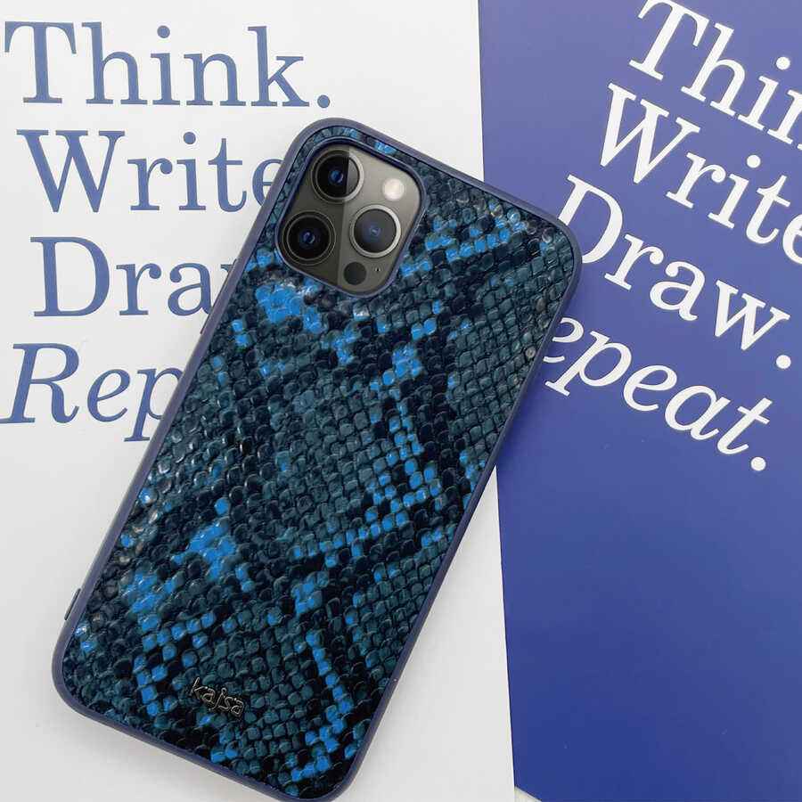 Apple iPhone 12 Pro Kılıf Kajsa Glamorous Serisi Snake Pattern Kapak