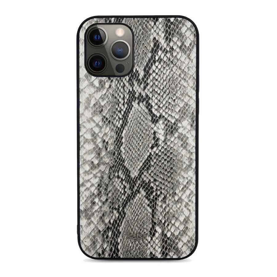 Apple iPhone 12 Pro Kılıf Kajsa Glamorous Serisi Snake Pattern Kapak