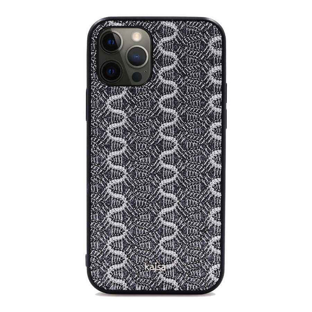 Apple iPhone 12 Pro Kılıf Kajsa Glamorous Serisi Waterfall Pattern Kapak