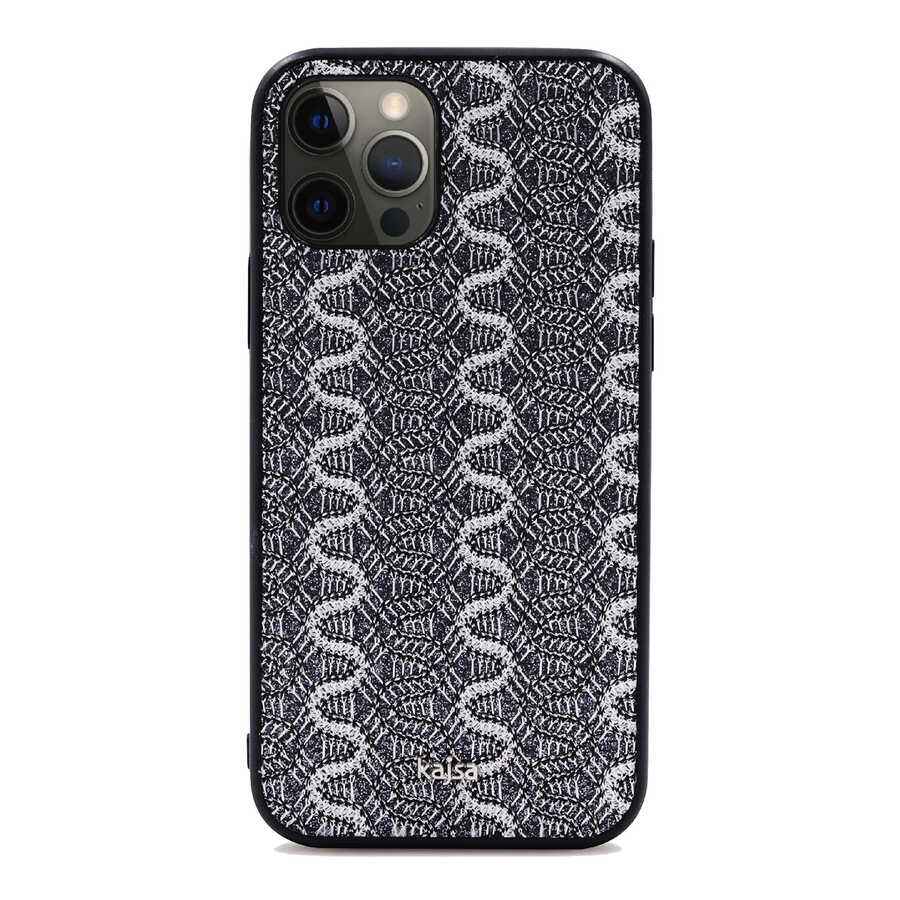 Apple iPhone 12 Pro Kılıf Kajsa Glamorous Serisi Waterfall Pattern Kapak