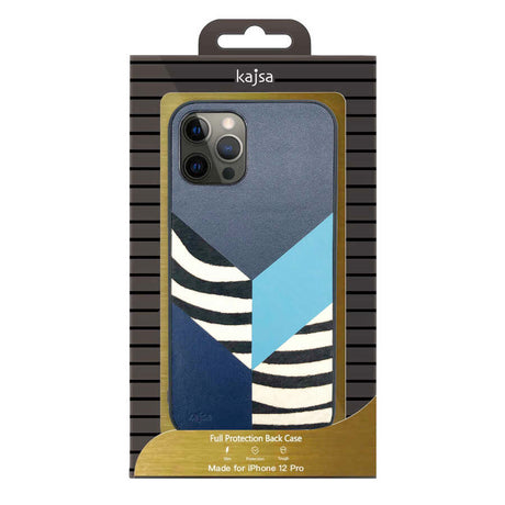 Apple iPhone 12 Pro Kılıf Kajsa Glamorous Serisi Zebra Combo Kapak