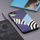 Apple iPhone 12 Pro Kılıf Kajsa Glamorous Serisi Zebra Combo Kapak