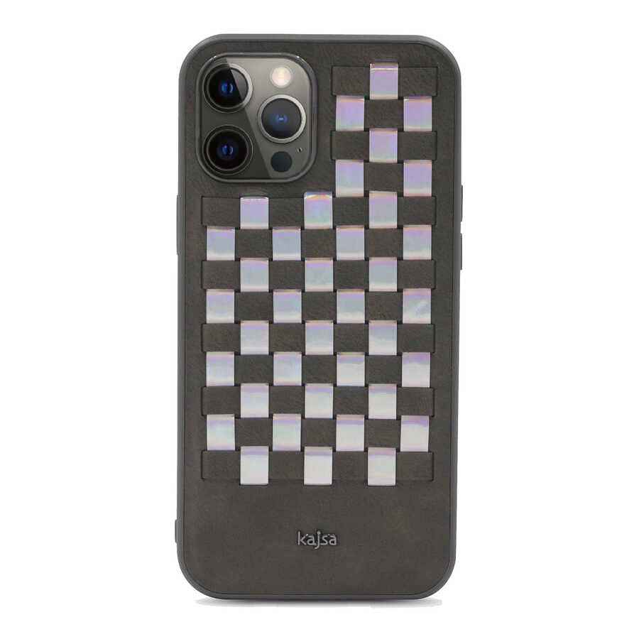 Apple iPhone 12 Pro Kılıf Kajsa Preppie Serisi Spotlight Woven Kapak