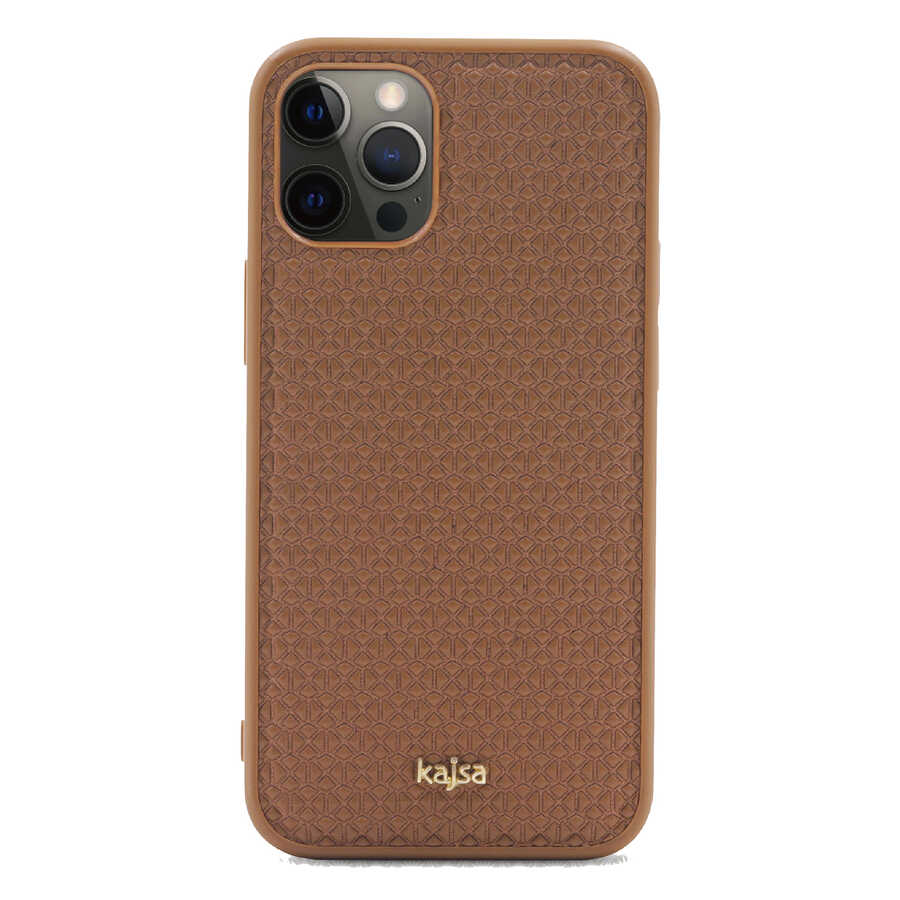 Apple iPhone 12 Pro Kılıf Kajsa Splendid Serisi 3D Leaf Kapak