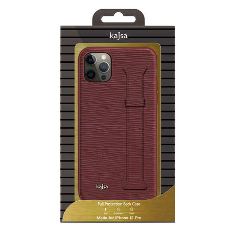 Apple iPhone 12 Pro Kılıf Kajsa Wave Pattern Handstrap Kapak