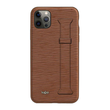 Apple iPhone 12 Pro Kılıf Kajsa Wave Pattern Handstrap Kapak