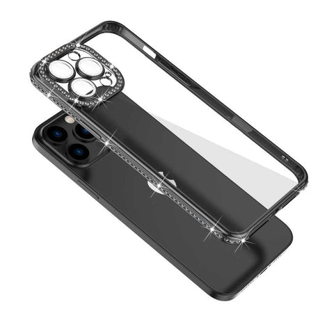 Apple iPhone 12 Pro Kılıf Kamera Korumalı Taşlı Zore Mina Kapak