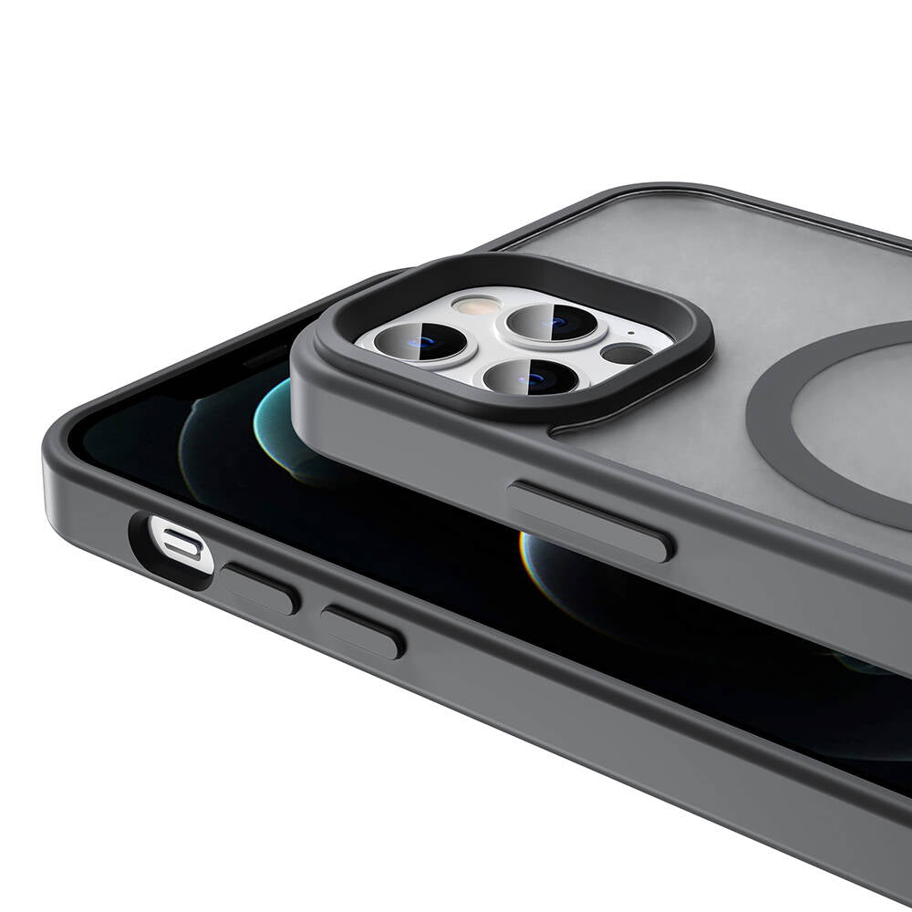 Apple iPhone 12 Pro Kılıf M-safe Şarj Özellikli Mat Arka Yüzey Zore Sio Kapak